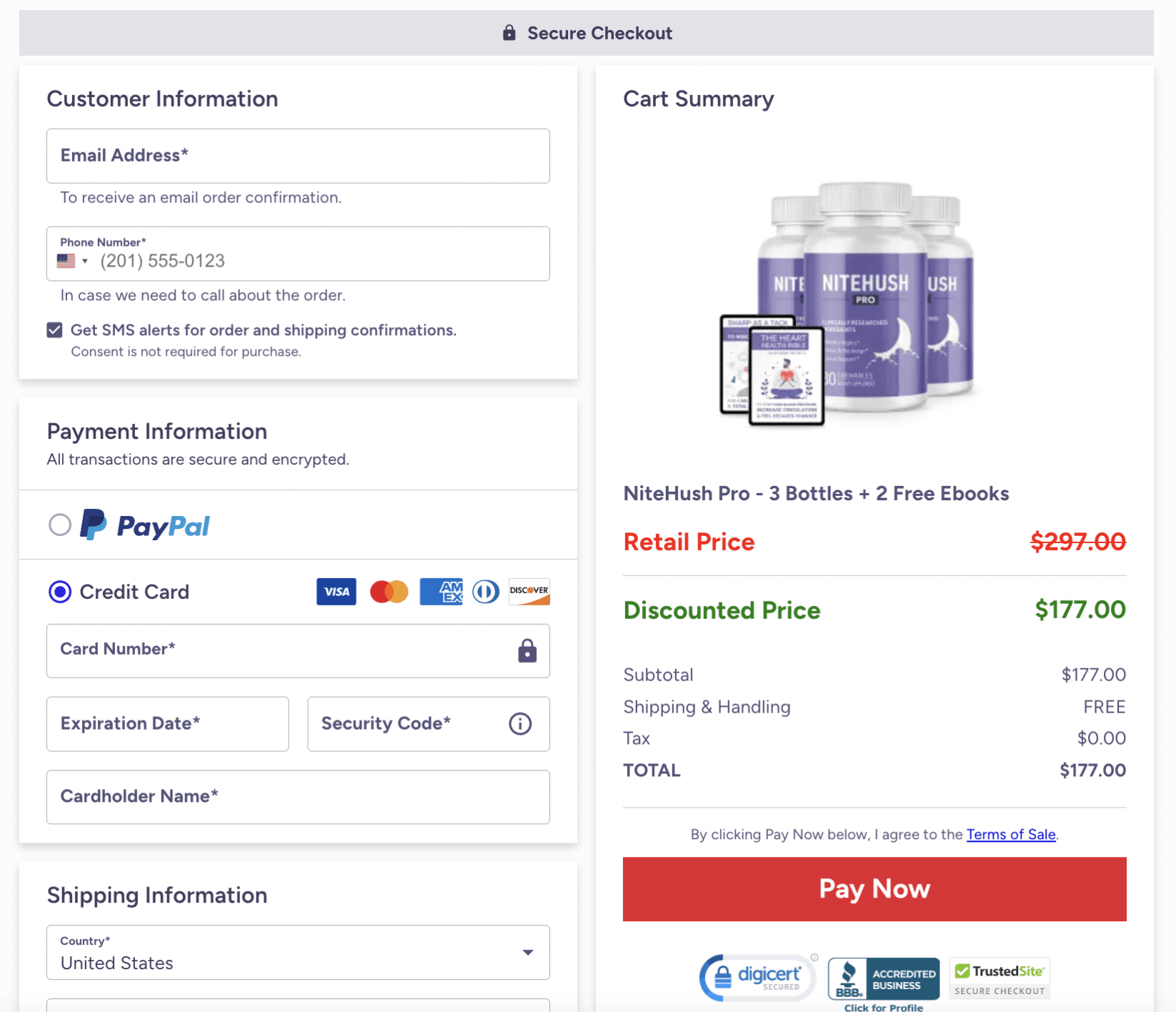 NiteHush Pro-order-page